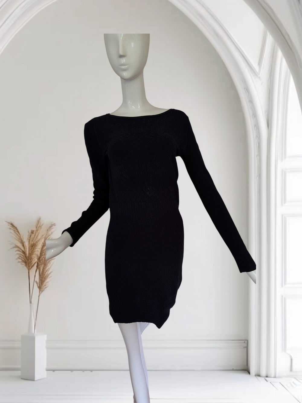 A/X Armani Exchange Long Sleeve Knit Sheath Dress